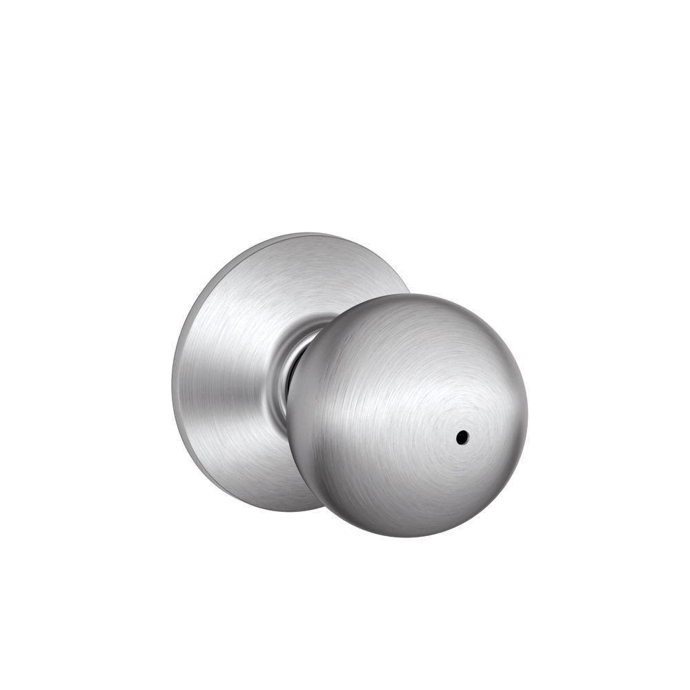 Schlage Orbit Satin Chrome Privacy Bedbath Door Knob F40 Orb 626 regarding dimensions 1000 X 1000