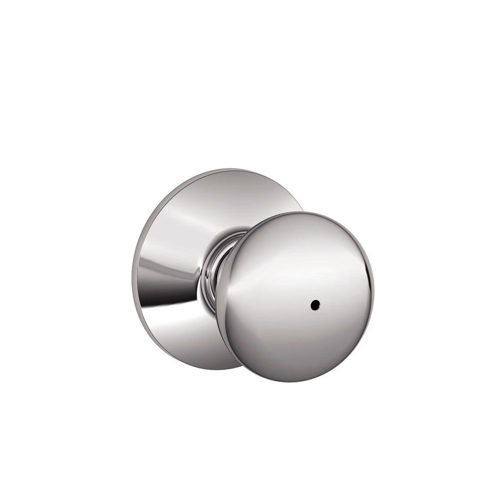 Schlage Plymouth Bright Chrome Privacy Bedbath Door Knob F40 Ply with regard to measurements 1000 X 1000