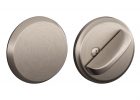 Schlage Satin Nickel Thumbturn Deadbolt With Exterior Plate B81 619 in sizing 1000 X 1000