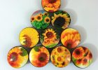Set Of 10 Oversized Sunflower Fields Cabinet Knobs Handmade Knobs in measurements 1304 X 1500