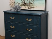 This Cute Little Navy Blue Dresser With Brushed Gold Handles Is with regard to proportions 2886 X 4116
