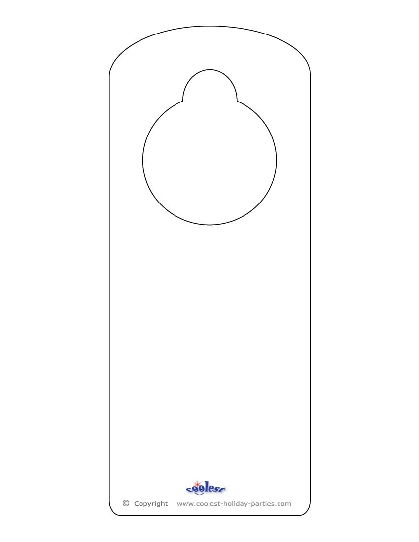 This Printable Doorknob Hanger Template Can Be Decorated However You intended for sizing 850 X 1100