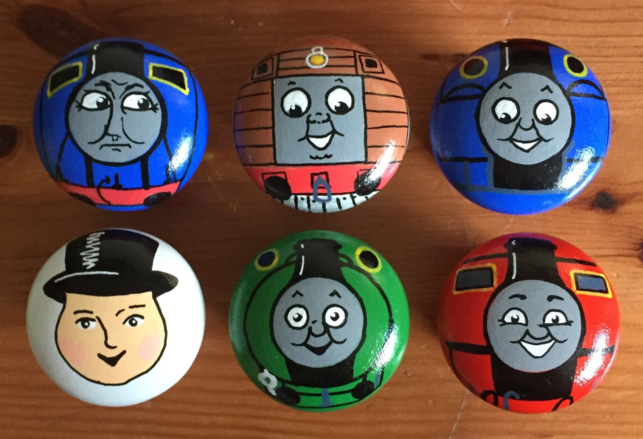 Thomas The Tank Engine Inspired 40mm Hand Painted Drawer Door Knobs intended for size 2088 X 1426