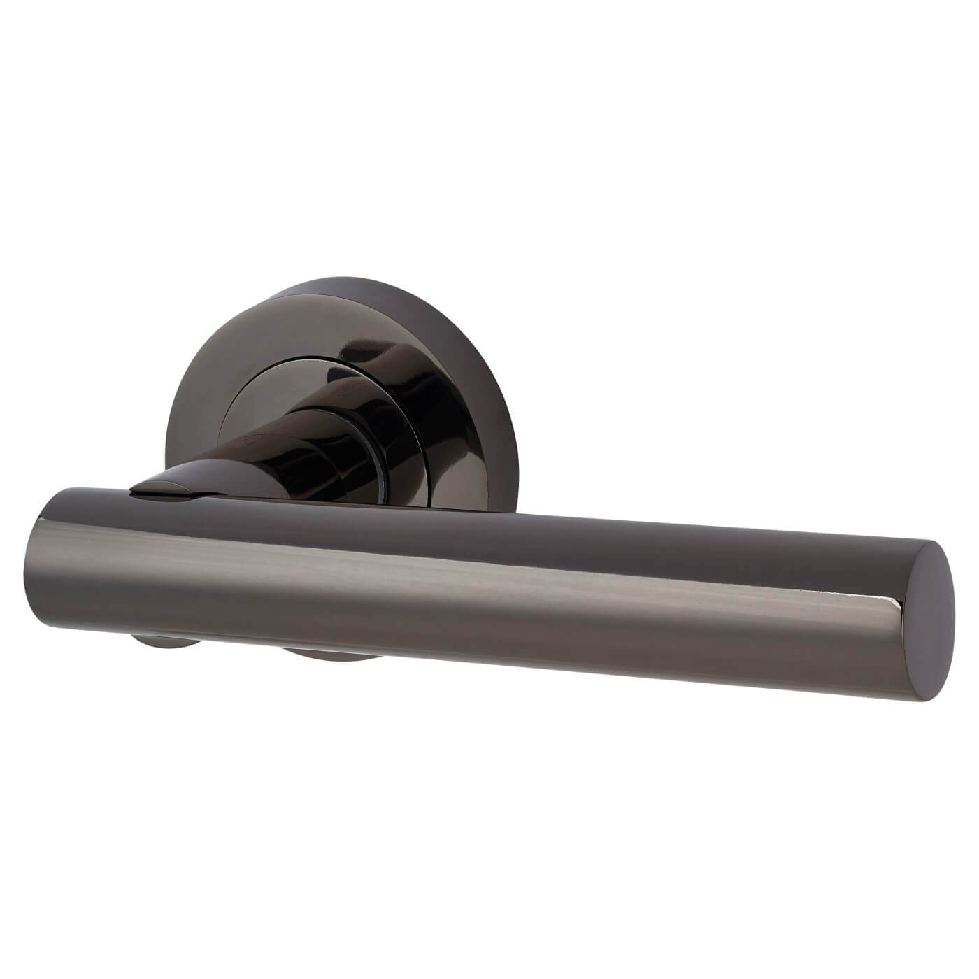 Touchpoint Bella Lever Door Handle On Rose Black Nickel throughout size 1400 X 1400