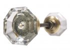 Unusual Antique Faceted Octagonal Glass Door Knob Set Preservation within sizing 1782 X 1782