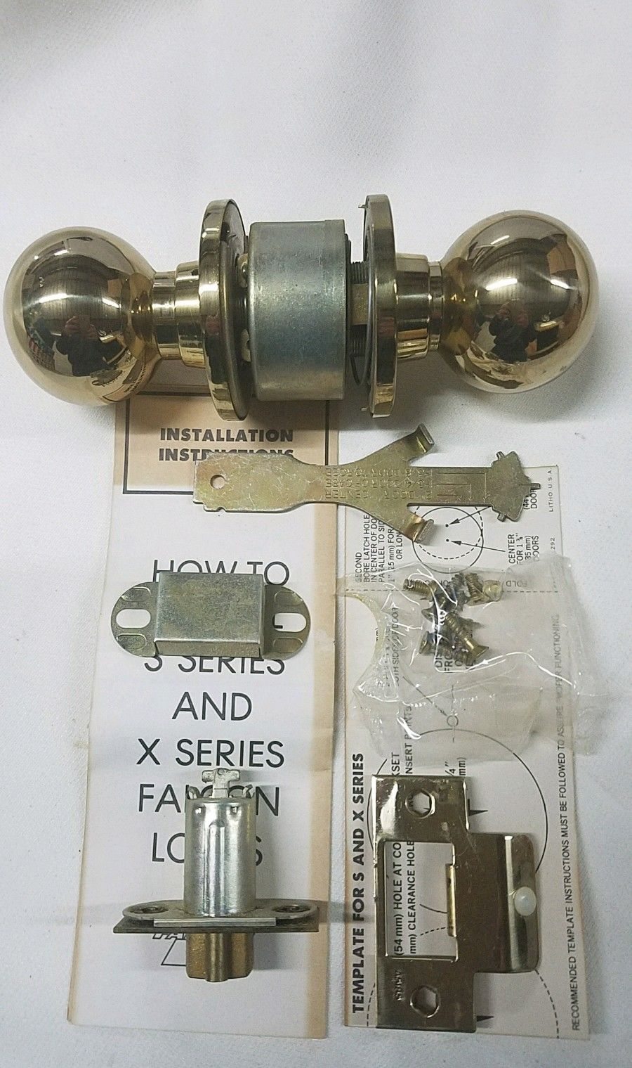 Vintage Falcon Lock S 500dl Passage Door Knob Brass Keyless Hg Style regarding measurements 900 X 1519