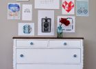 White And Wood Farmhouse Dresser With Blue Glass Knobs The for proportions 1071 X 1600