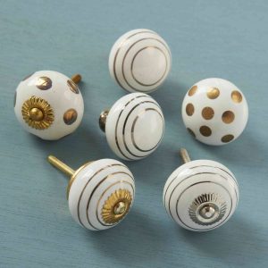 White Gold Silver Ceramic Cupboard Door Knobs Pushka Home inside measurements 900 X 900