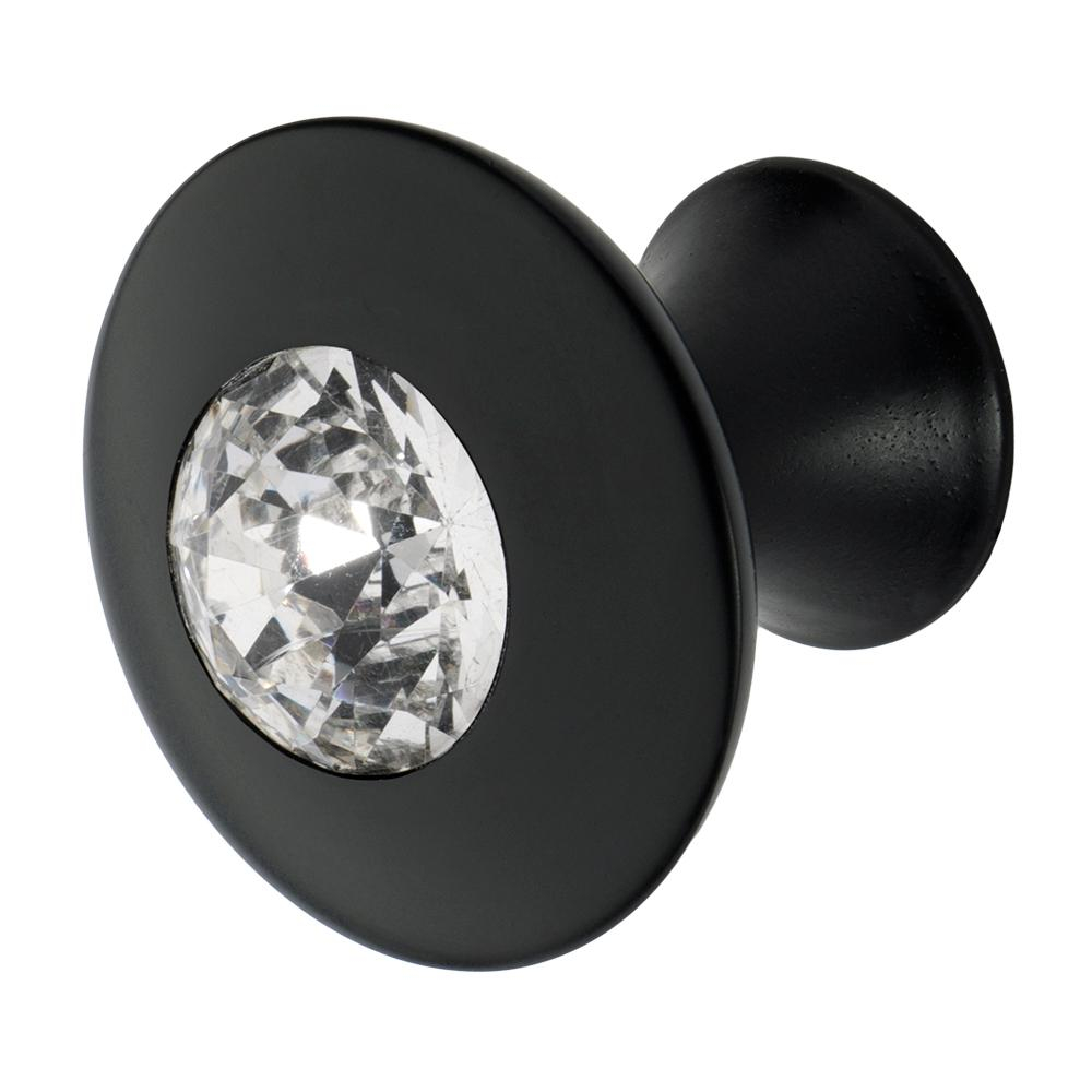 Wisdom Stone Felicia 1 14 In Black With Clear Crystal Cabinet Knob throughout proportions 1000 X 1000