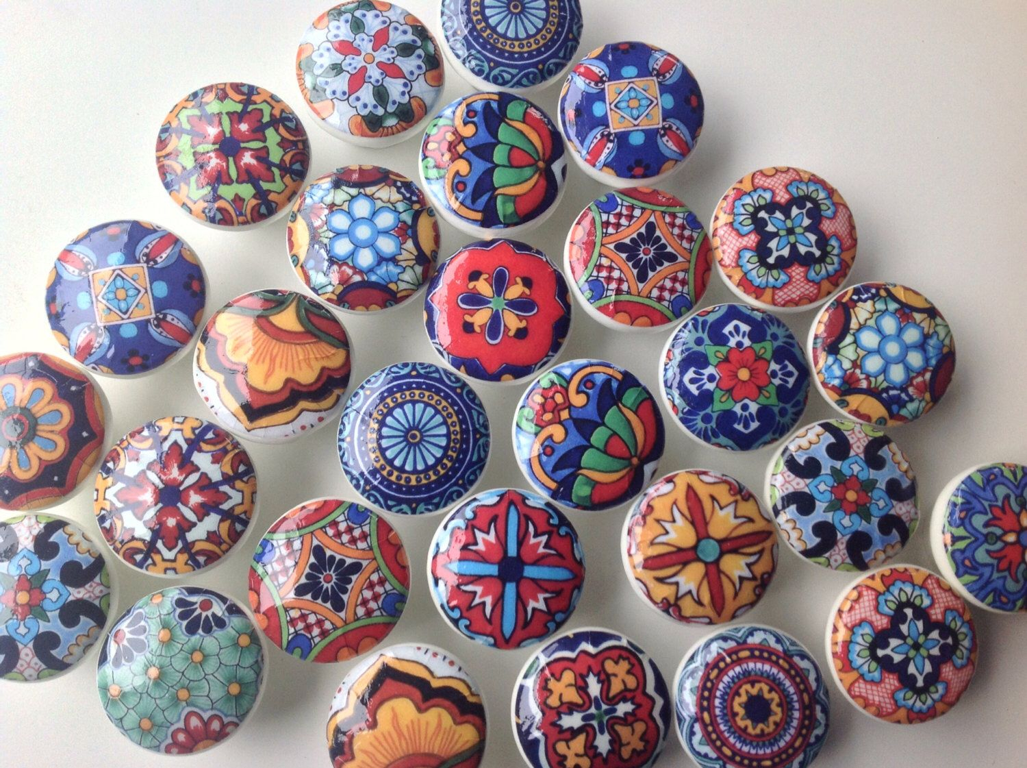 Wooden Drawer Knobs Talavera Design Hand Decorated Decoupaged1 1 throughout dimensions 1500 X 1121