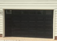 12x7 Model 2216 Raised Short Panel Steel Garage Door Black With Top with sizing 1724 X 995