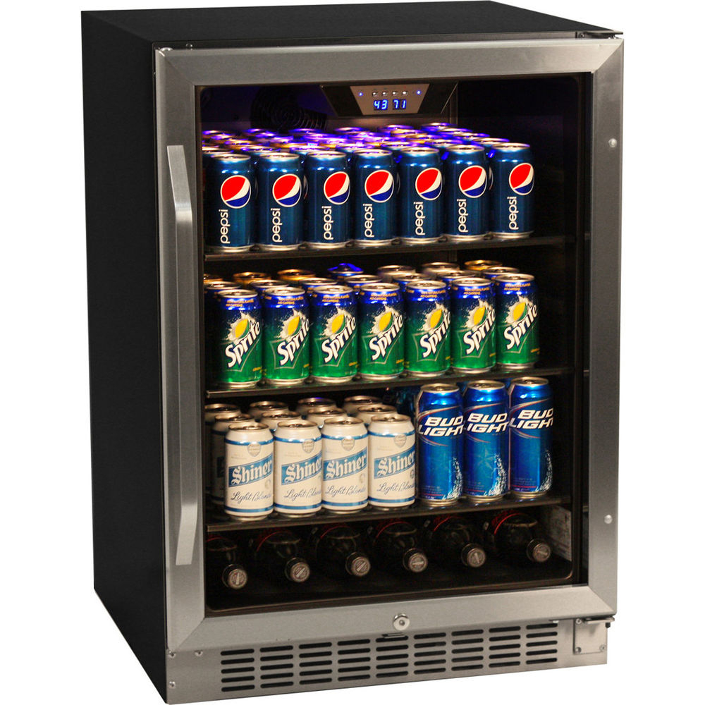 148 Can Glass Door Refrigerator Stainless Steel Beverage Cooler for measurements 1000 X 1000