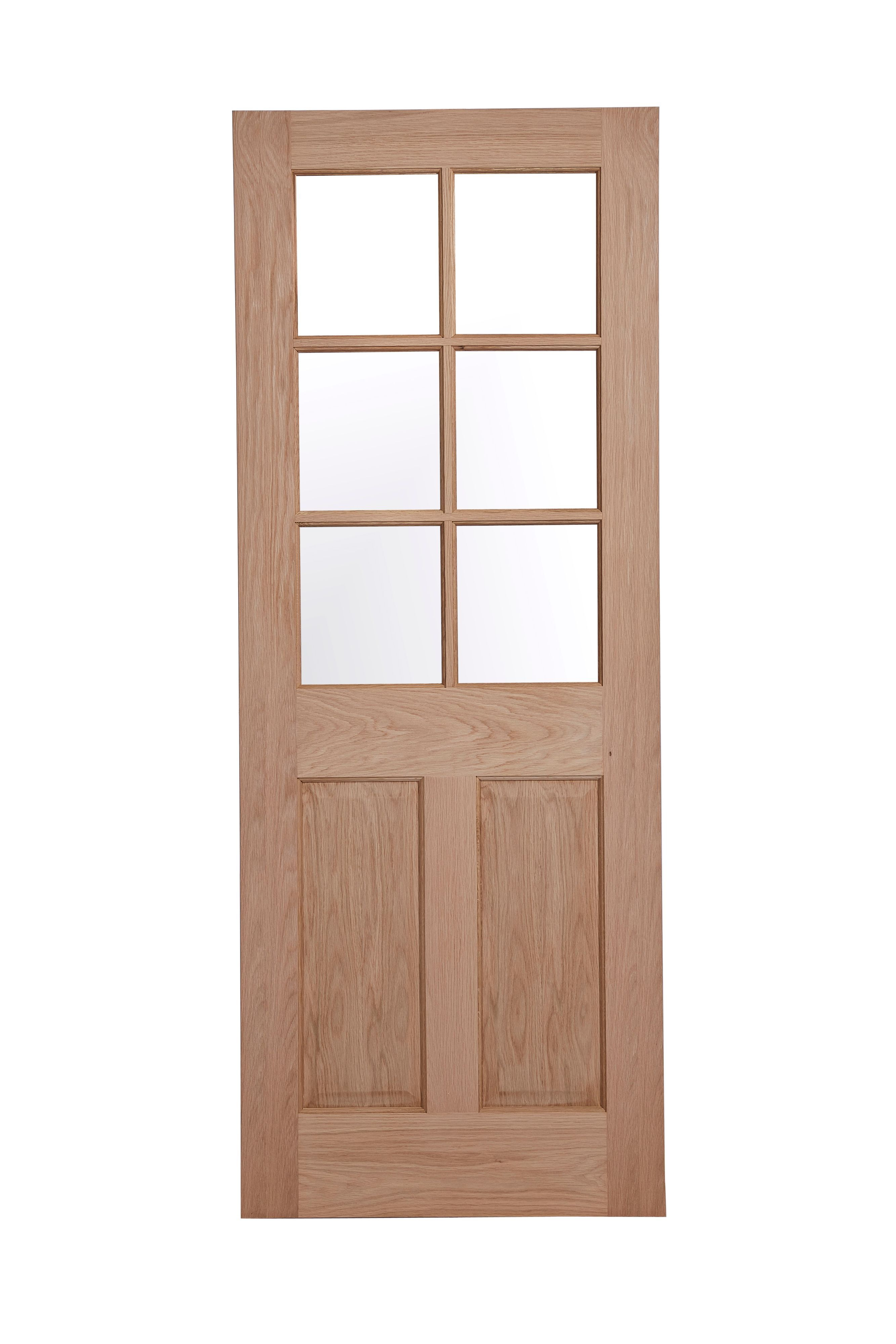 6 Panel Oak Veneer Glazed Internal Door H1981mm W686mm In 2018 inside dimensions 2667 X 4000