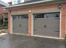 8x7 Clopay Steel Insulated Bronze Carriage Doors With True Arch with regard to proportions 3264 X 2448