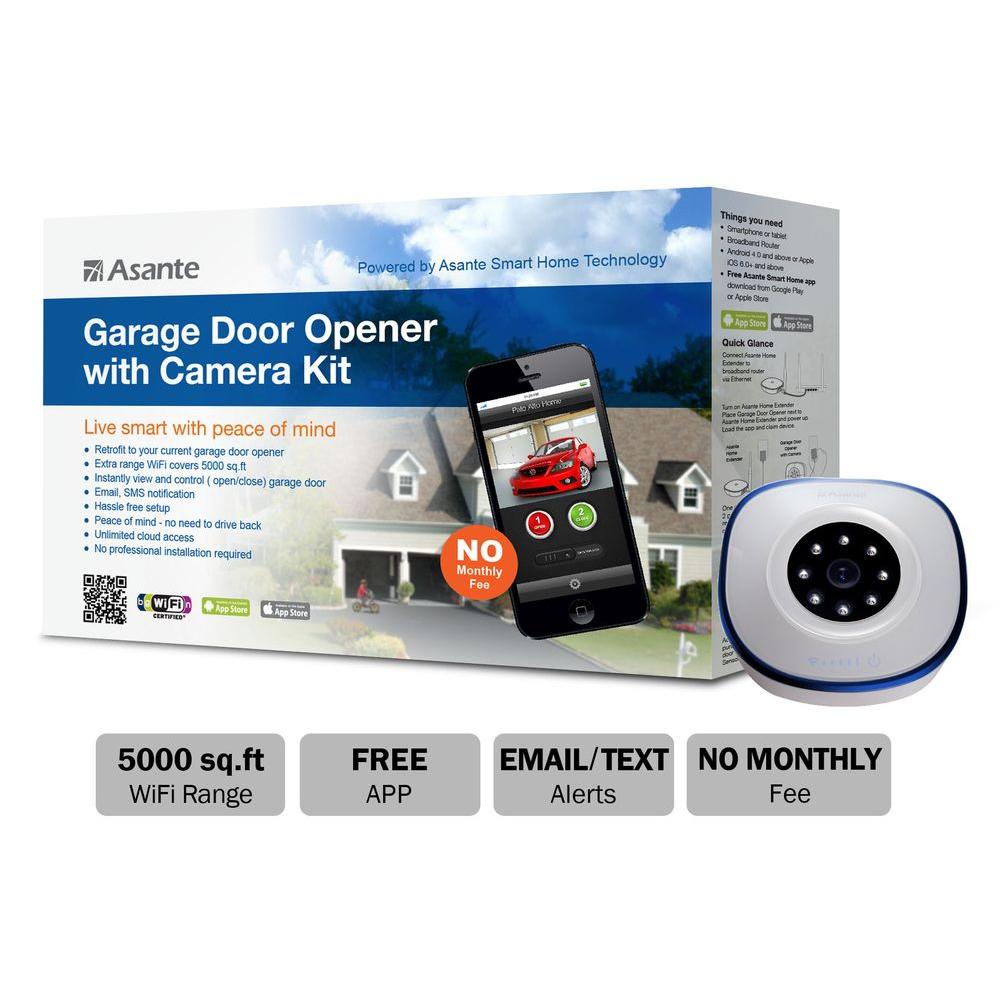 Asante Garage Door Opener With Camera Kit Live Streaming 99 00900 intended for measurements 1000 X 1000