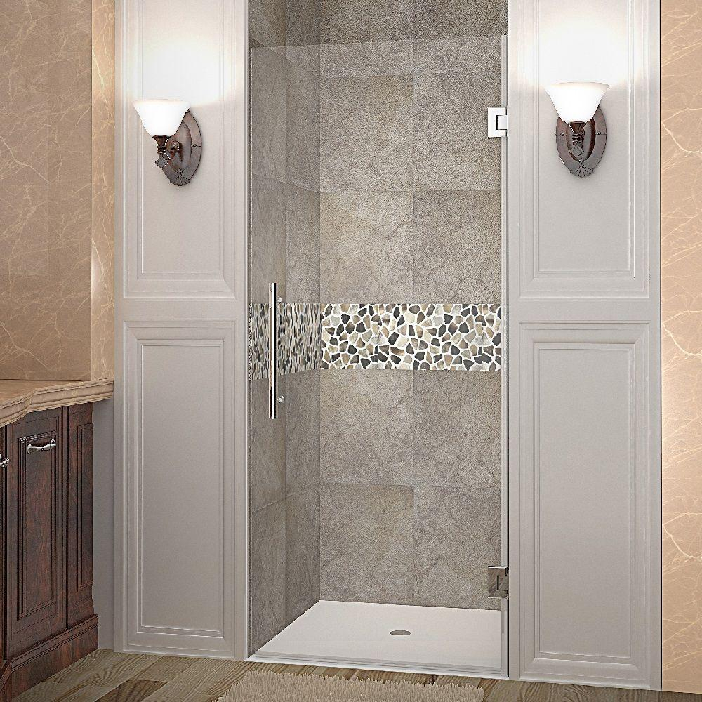 Aston Cascadia 34 In X 72 In Completely Frameless Hinged Shower intended for measurements 1000 X 1000