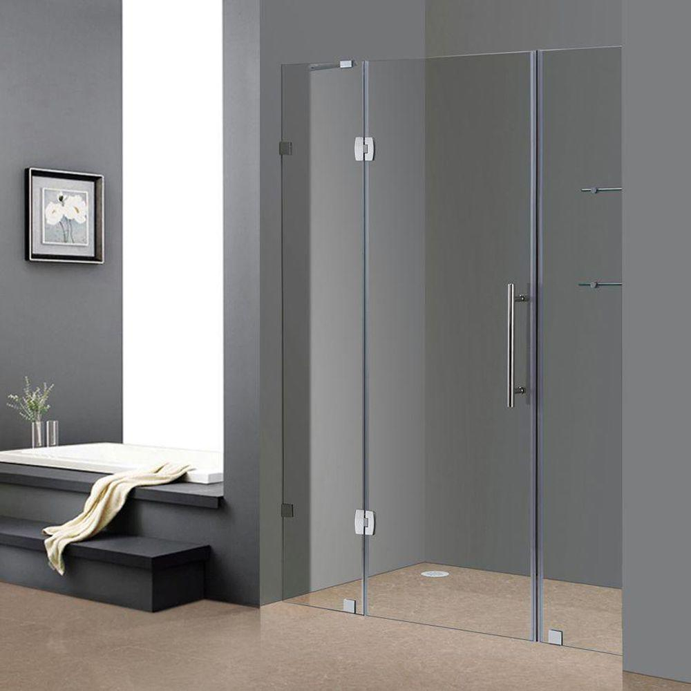 Aston Soleil 60 In X 75 In Completely Frameless Hinged Shower Door regarding measurements 1000 X 1000