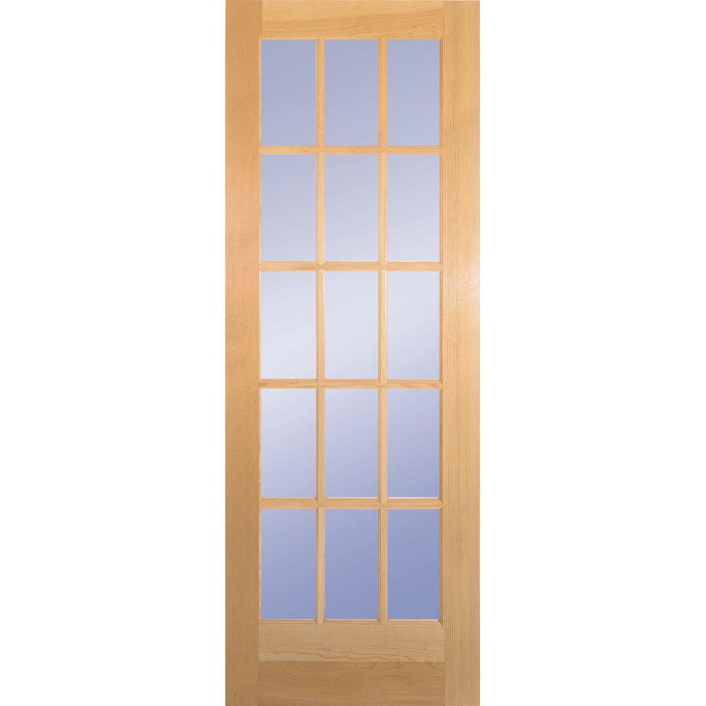 Builders Choice 30 In X 80 In 30 In Clear Pine Wood 15 Lite pertaining to size 1000 X 1000