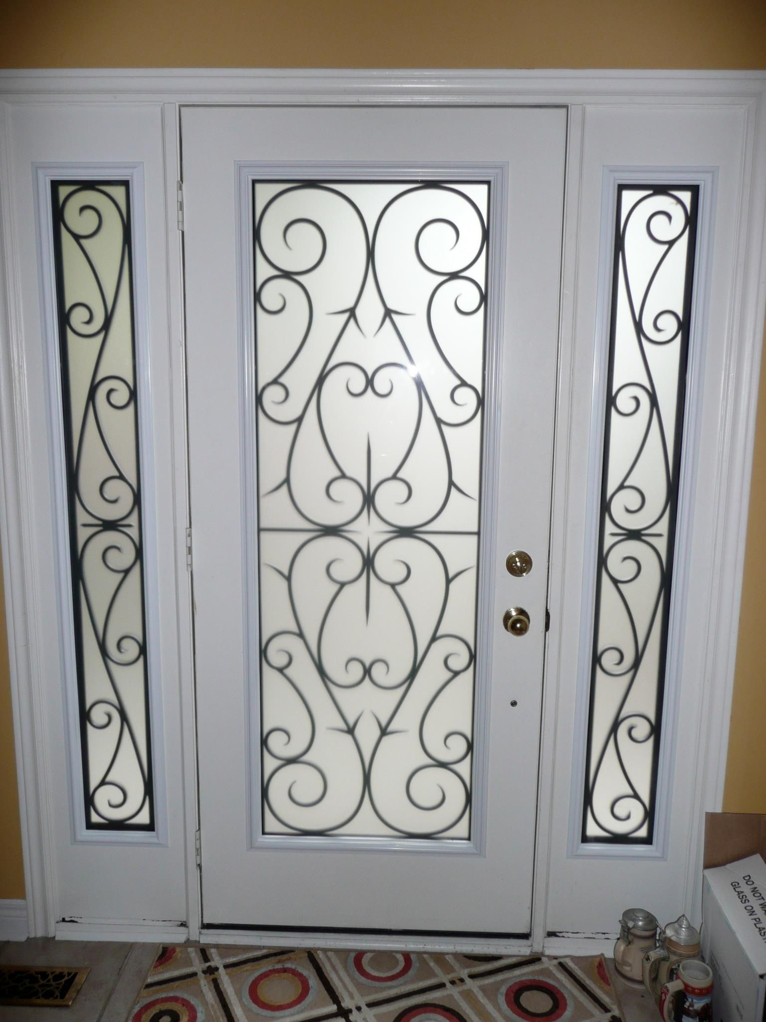 Decorative Glass Inserts For Doors Wrought Iron Decorative regarding proportions 1536 X 2048