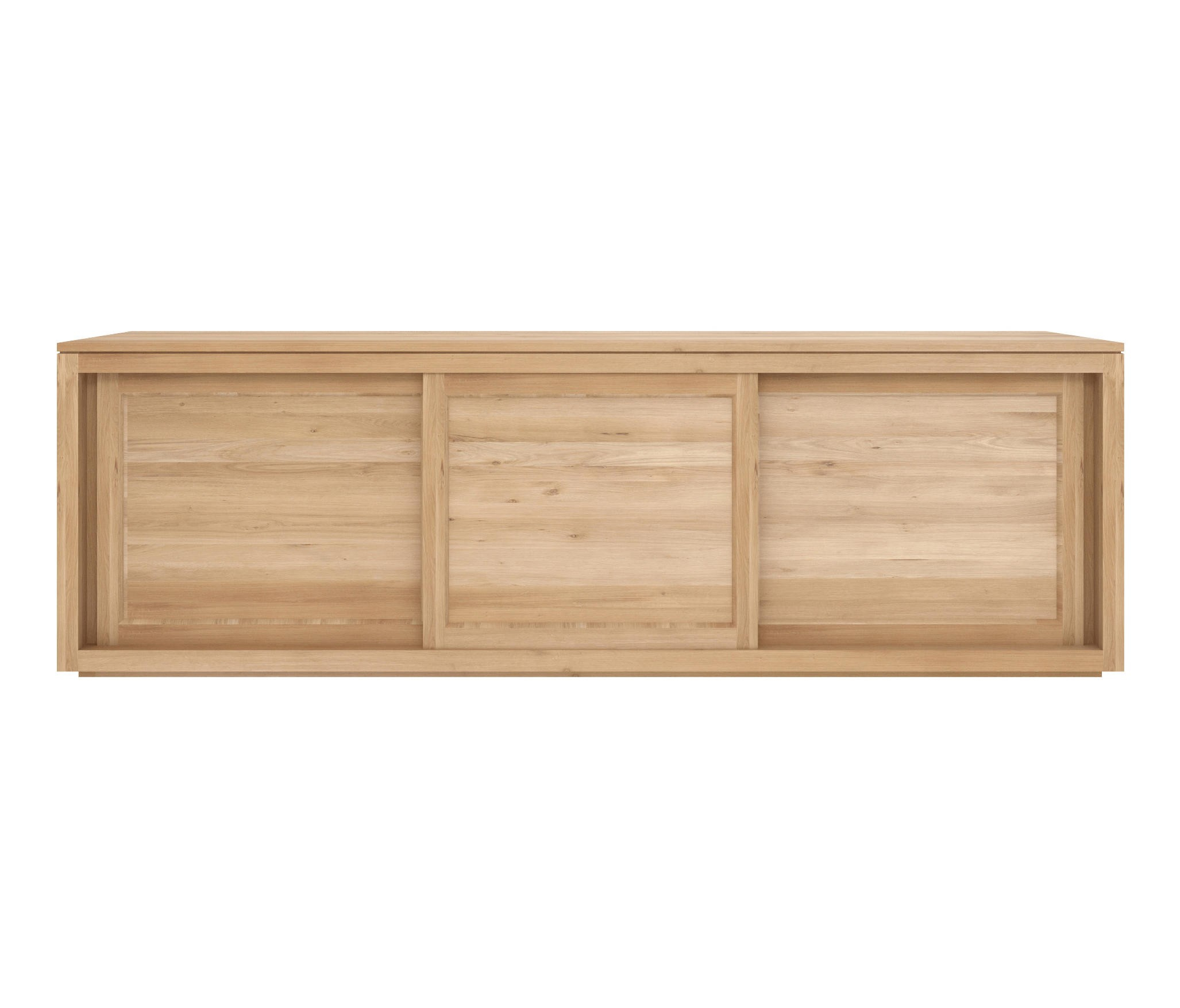 Ethnicraft Oak Pure Sideboard 200 Cm 3 Sliding Doors with regard to dimensions 2054 X 1755
