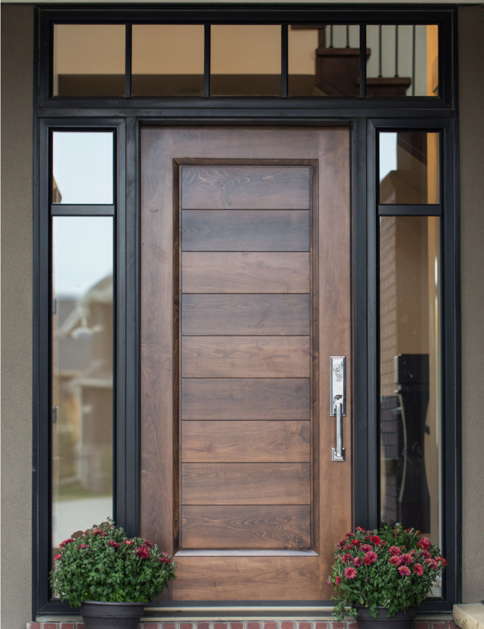 Example Of Custom Wood Door With Glass Surround Interior Barn inside proportions 946 X 1230