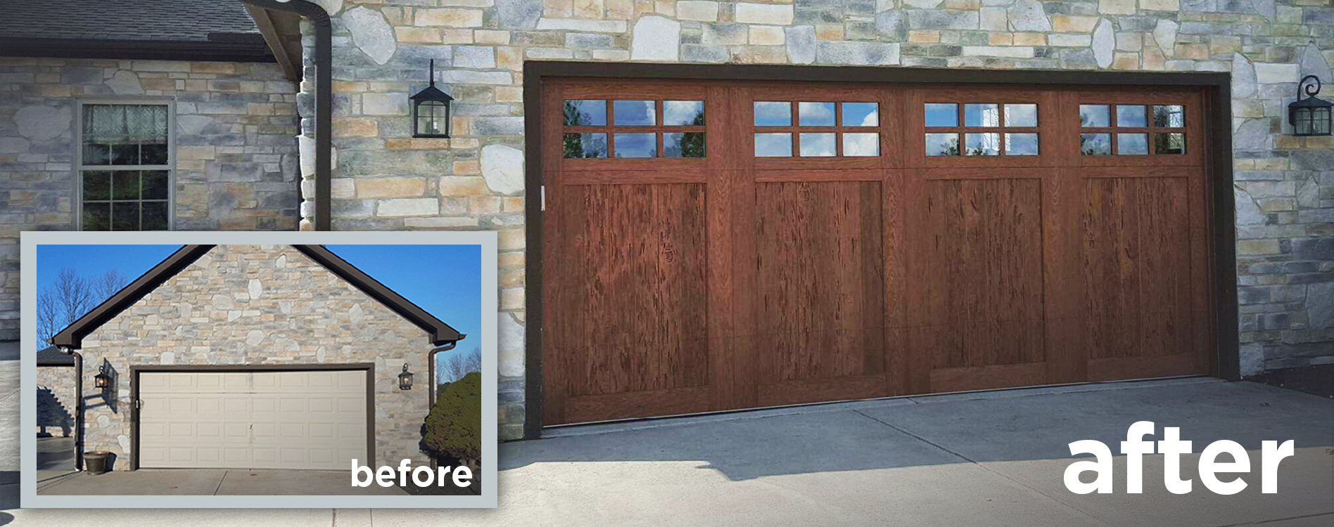 Faux Wood Garage Doors That Look Realistic New Garage Doors with measurements 1896 X 750