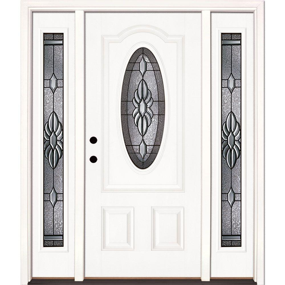 Feather River Doors 675 Inx81625 In Sapphire Patina 34 Oval Lt throughout size 1000 X 1000