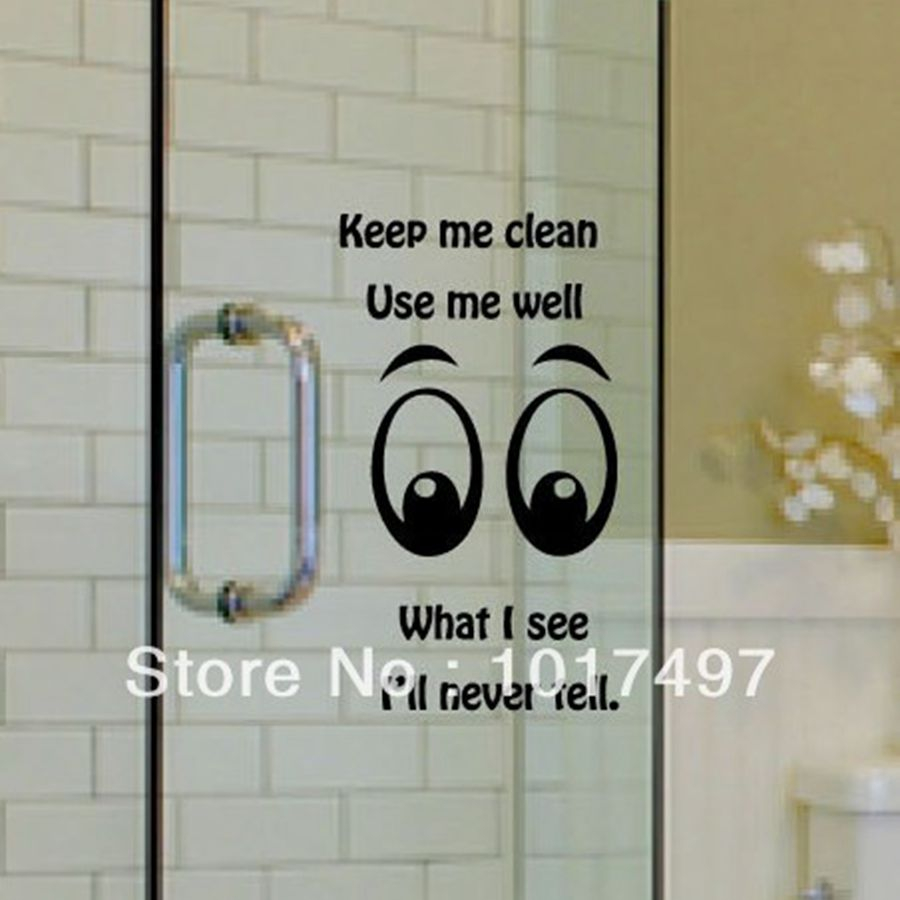 Funny Glass Wall Decal Stickers Family Toilet Bathroom Glass Door regarding size 900 X 900