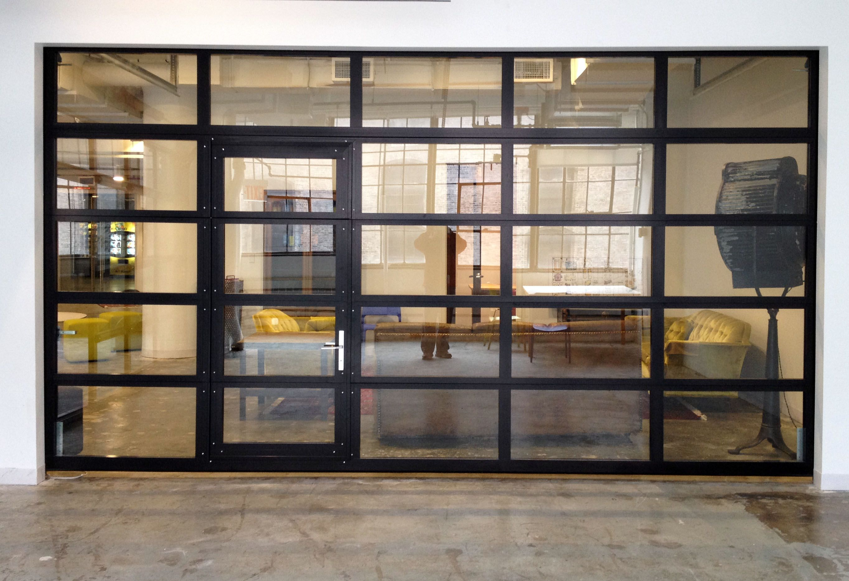 Glasspassingdoor Full View Aluminum Glass Garage Door With Passing in sizing 2728 X 1868
