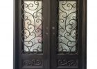 Grafton Exterior Wrought Iron Glass Doors Fern Collection Black in dimensions 1000 X 1000