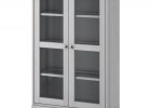Havsta Glass Door Cabinet With Plinth Greyclear Glass 81 X 37 X 134 inside dimensions 2000 X 2000
