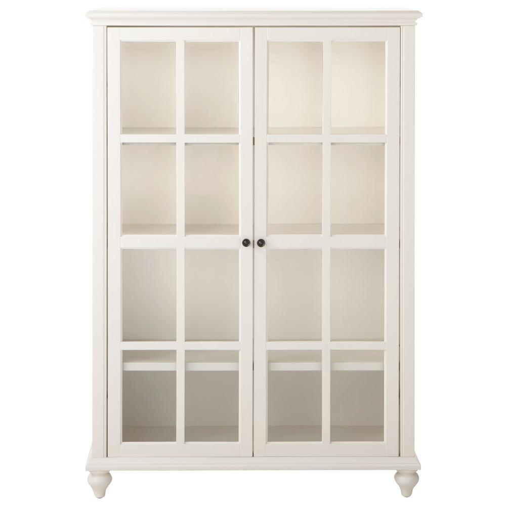 Home Decorators Collection Hamilton Polar White Glass Door Bookcase intended for measurements 1000 X 1000