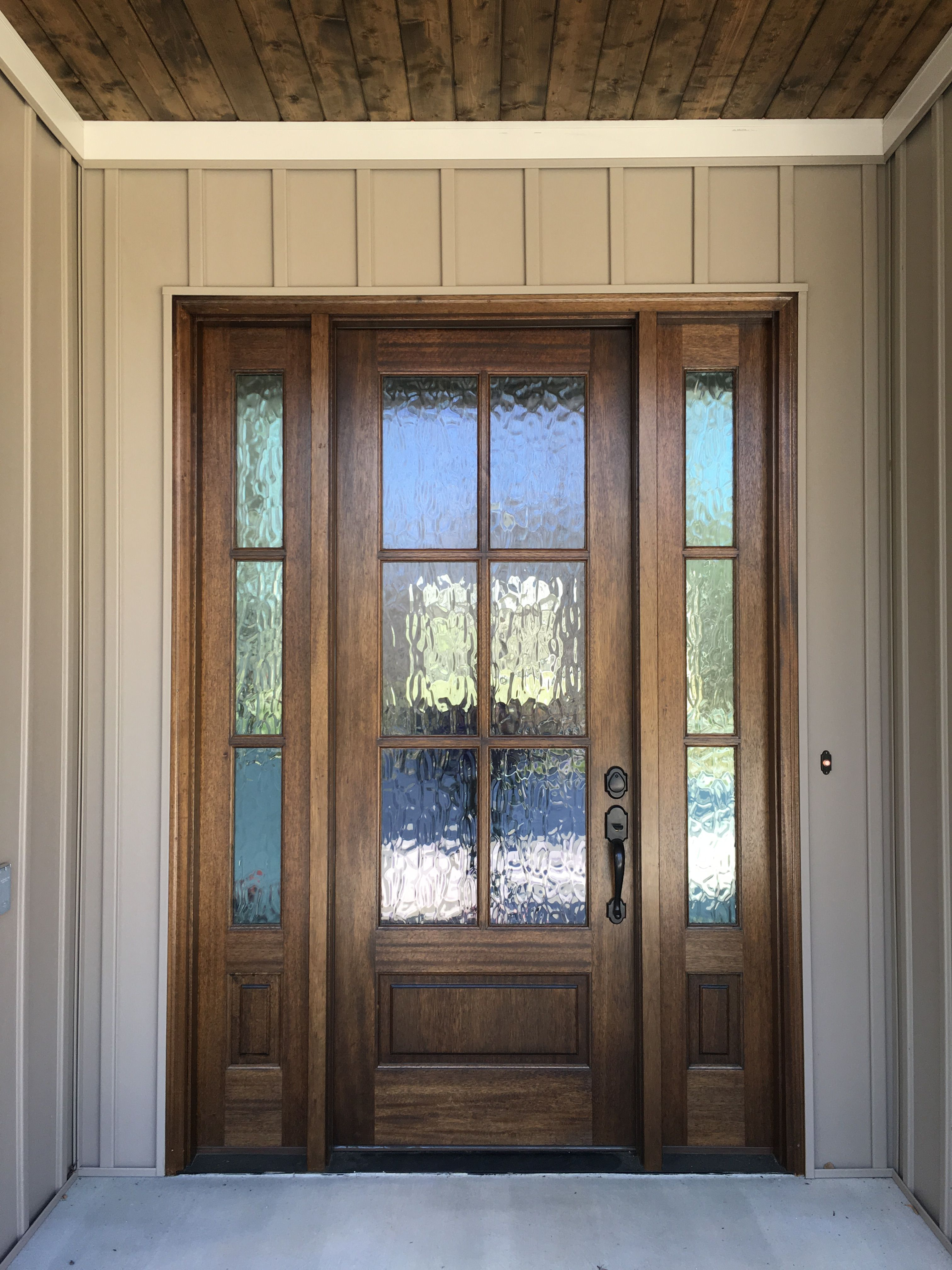 Mahogany Front Door With Privacy Glass See More Pictures On intended for proportions 3024 X 4032