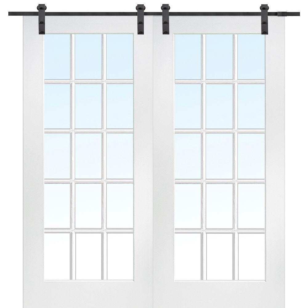 Mmi Door 72 In X 80 In Primed Composite Clear Glass 15 Lite Double within proportions 1000 X 1000