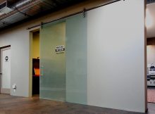Modern Glass Interior Barn Doors The Sliding Door Company throughout proportions 2048 X 1405