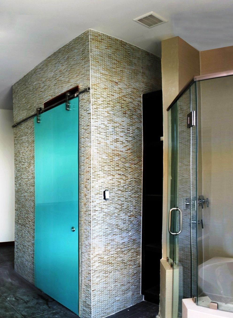 Ocean Glass Bathroom Door pertaining to size 993 X 1351