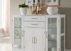 Pilaster Designs White Wood Kitchen Storage Display Cabinet Buffet within sizing 1609 X 2048