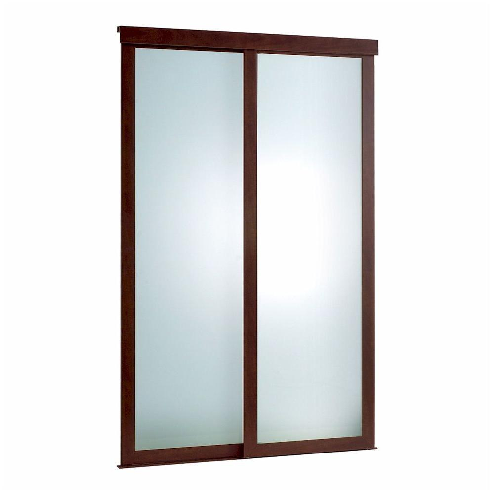 Pinecroft 72 In X 80 In Frosted 2 Panel Glass Fusion Chocolate inside measurements 1000 X 1000