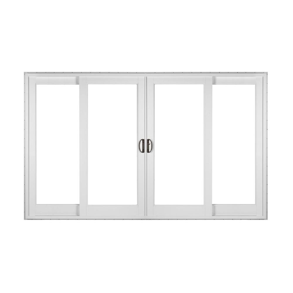 Simonton White 4 Panel French Rail Sliding Patio Door With Prosolar throughout size 1000 X 1000