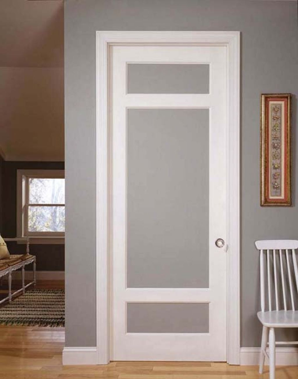 Simple Vintage Styled Interior Doors With Frosted Glass And Using pertaining to proportions 1024 X 1300