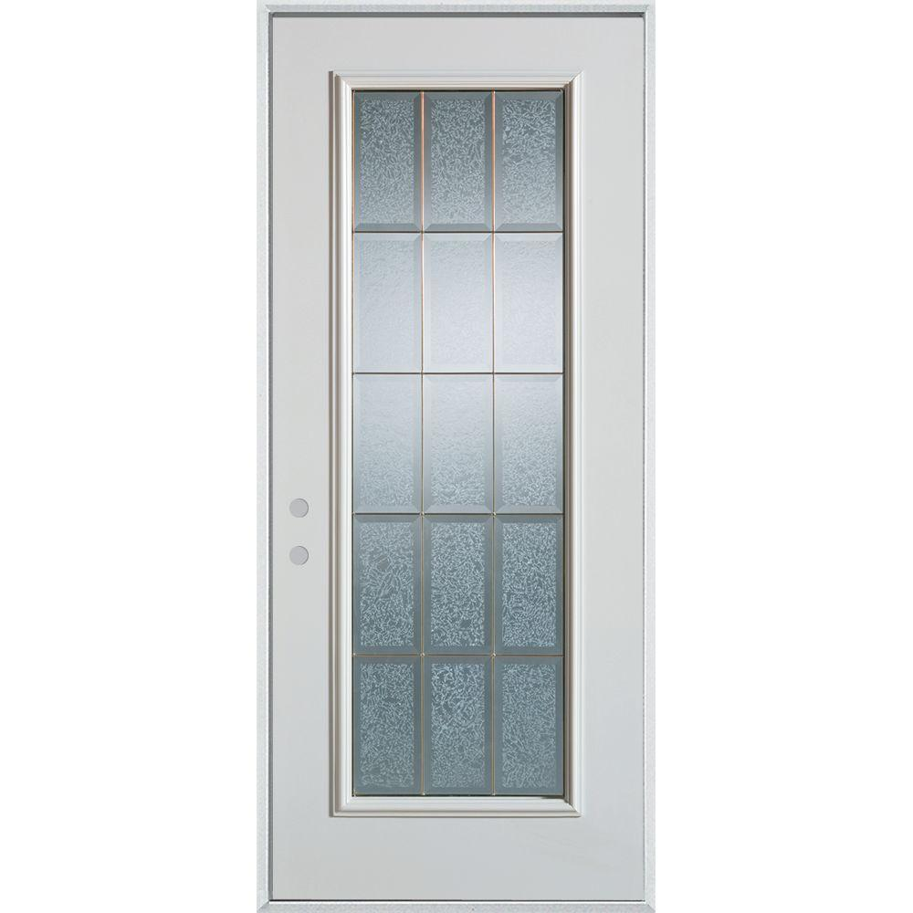 Stanley Doors 36 In X 80 In Geometric Clear And Brass Full Lite pertaining to measurements 1000 X 1000