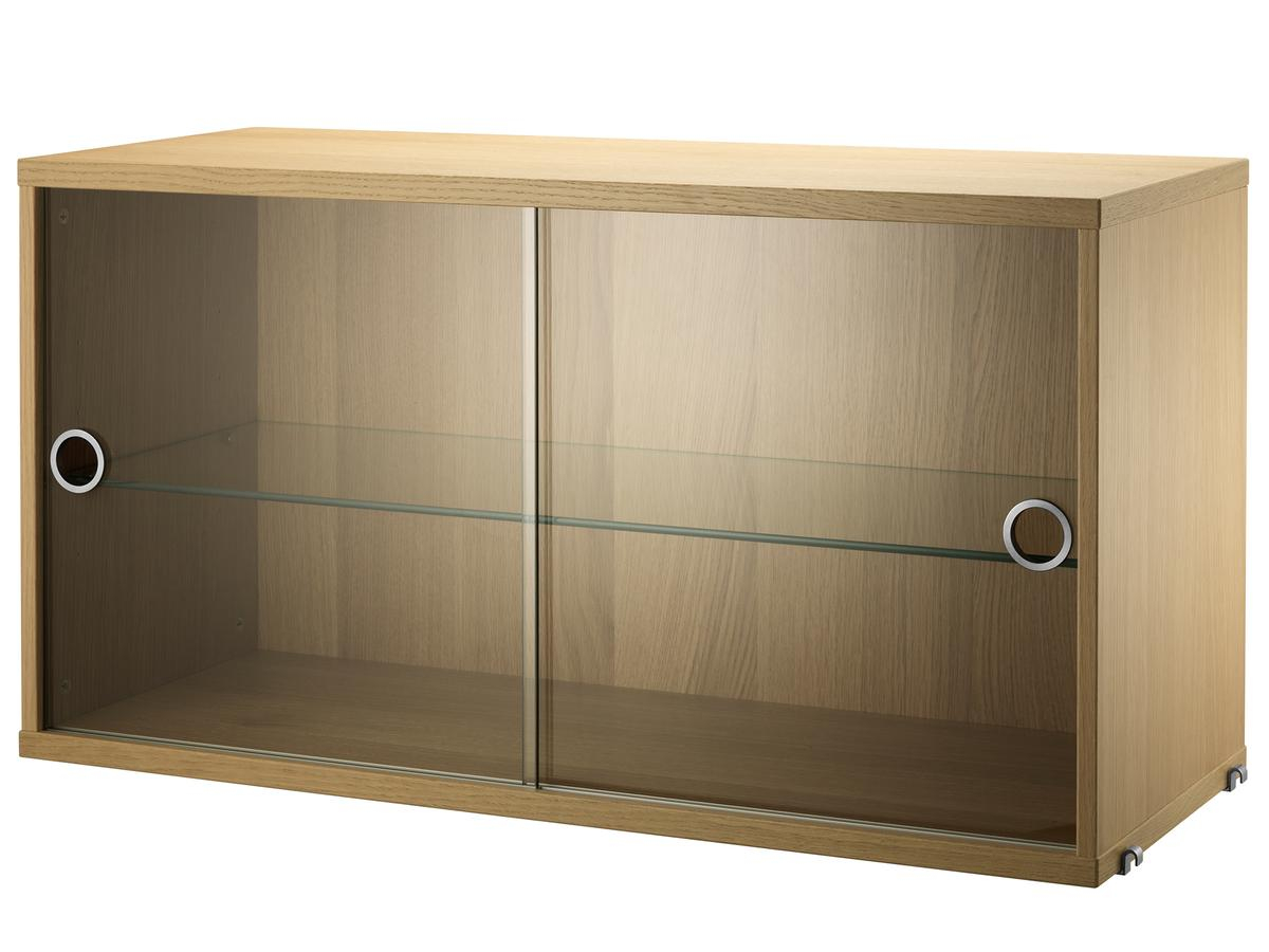 String System Display Cabinet With Sliding Glass Doors Oak Veneer pertaining to proportions 1200 X 900