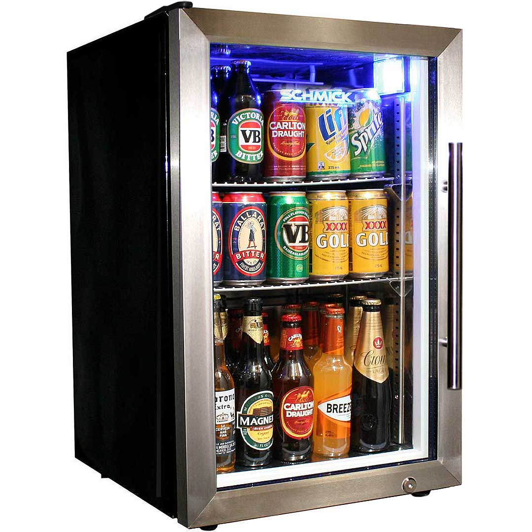 Tropical Glass Door Beer Fridge Compact Bar Fridge 68 Litre With inside dimensions 1080 X 1080