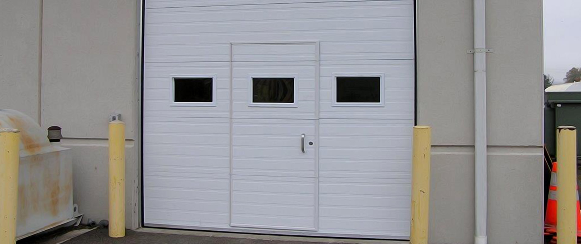 Walkthru Garage Doors regarding proportions 1920 X 807