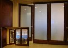 Wood Framed Switchable Privacy Glass Doors Modern Conference Room for measurements 1280 X 960