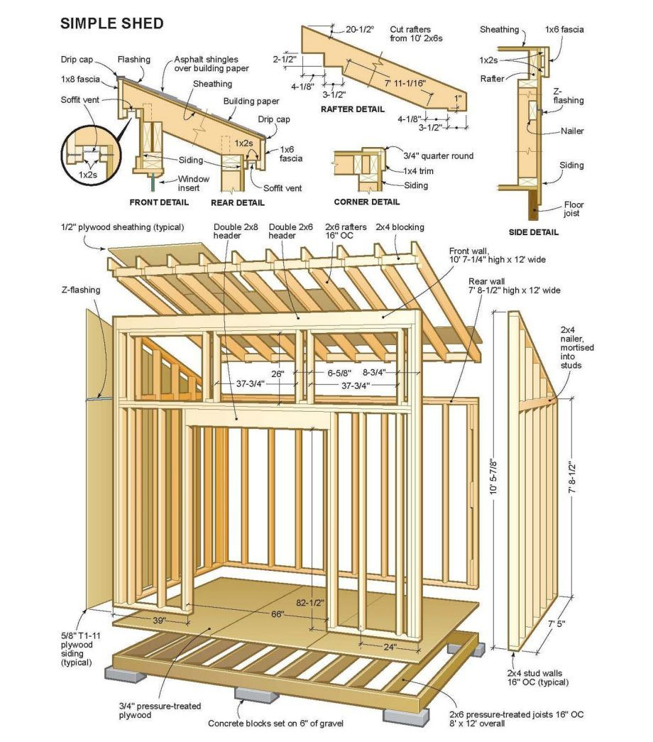 12 X 16 Shed Plans Free Jens She Shed In 2019 Shed Building with measurements 920 X 1045