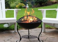 18 Black Steel Fire Pit Spark Ash Screen Built In Log Holder Wood regarding sizing 3000 X 3000