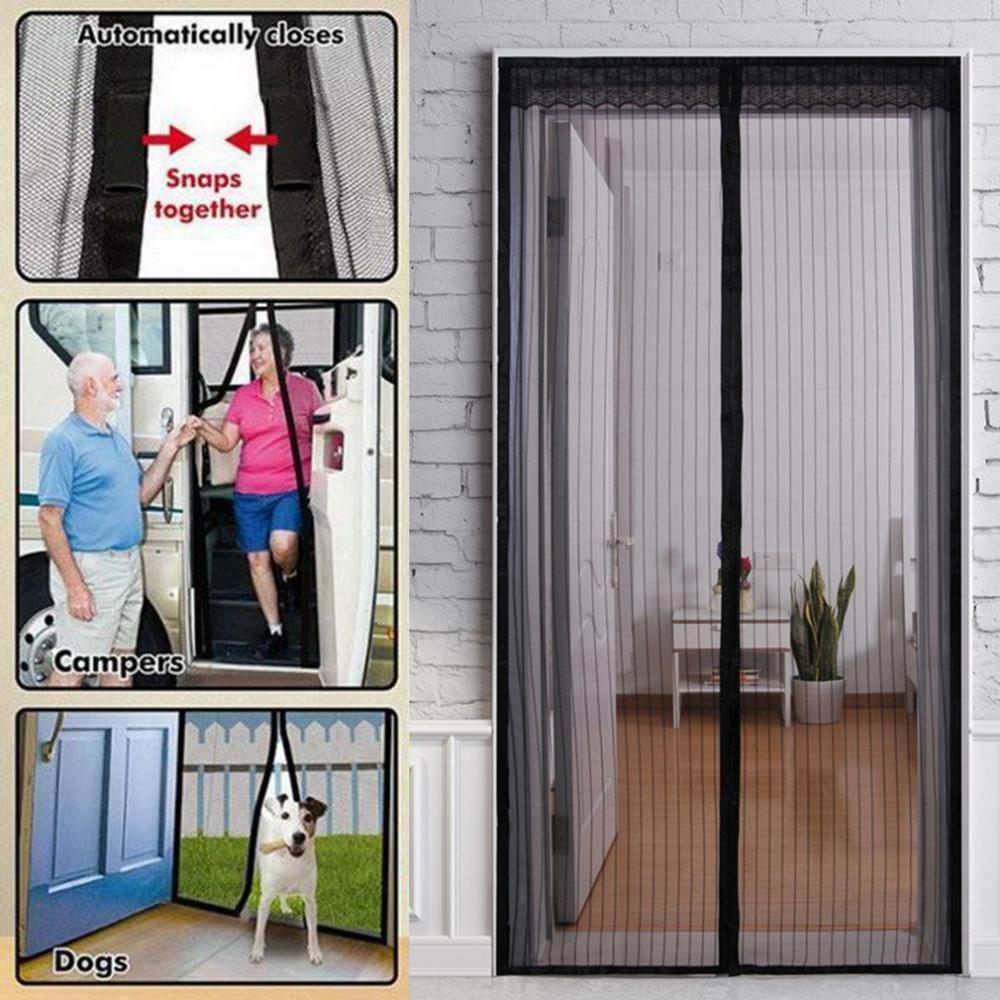 2019 Durable Door Screen Curtain Mesh Door Mosquito Net On Magnets with size 1000 X 1000