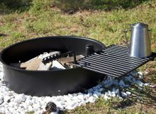 24 Steel Fire Ring With Cooking Grate Campfire Pit Park Grill within sizing 1600 X 1033