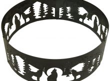 38 Inch Fire Ring Wolves Decorative Steel Fire Pit Ring Zbuys with dimensions 1500 X 1263